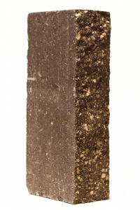 Кирпич облицовочный гиперпрессованный Акварид коричневый колотый М-250